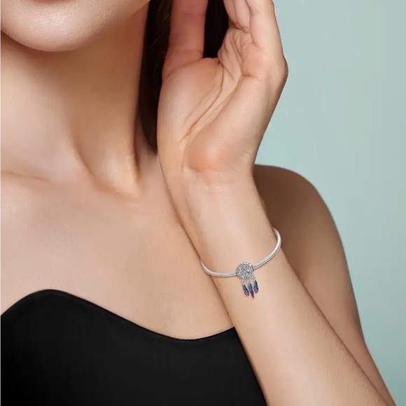 Elegant Silver and Multicolor Dream Catcher Charm - Picture 3 of 4